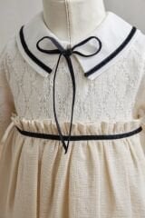 KIZ KURDELE DETAYLI ELBİSE