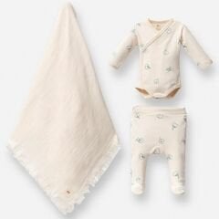 MİNİSSE UNISEX PAMUK KOZA BATTANİYELİ TAKIM