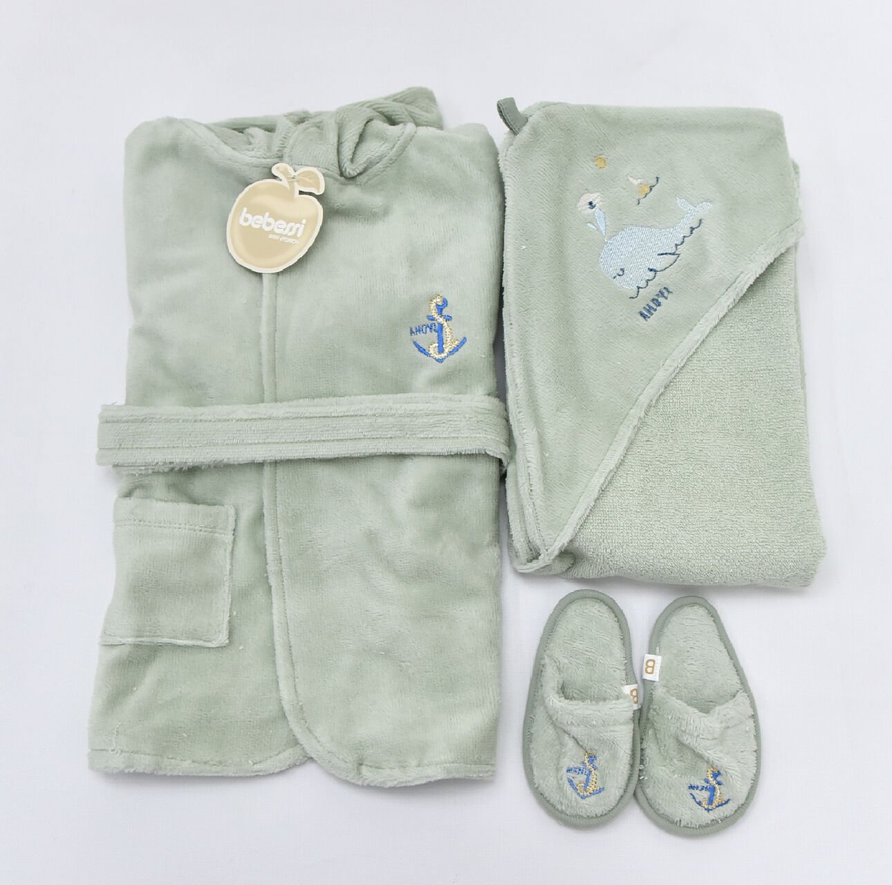 BEBESSİ ERKEK SAILING KUTULU BORNOZ SETİ