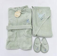 BEBESSİ ERKEK SAILING KUTULU BORNOZ SETİ