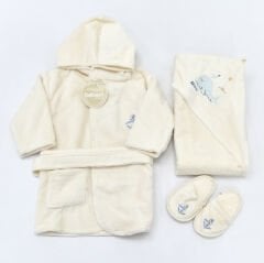 BEBESSİ ERKEK SAILING KUTULU BORNOZ SETİ