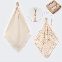 LOVEMAXX KIZ TOMURCUK MÜSLİN PENYE BATTANİYE SET