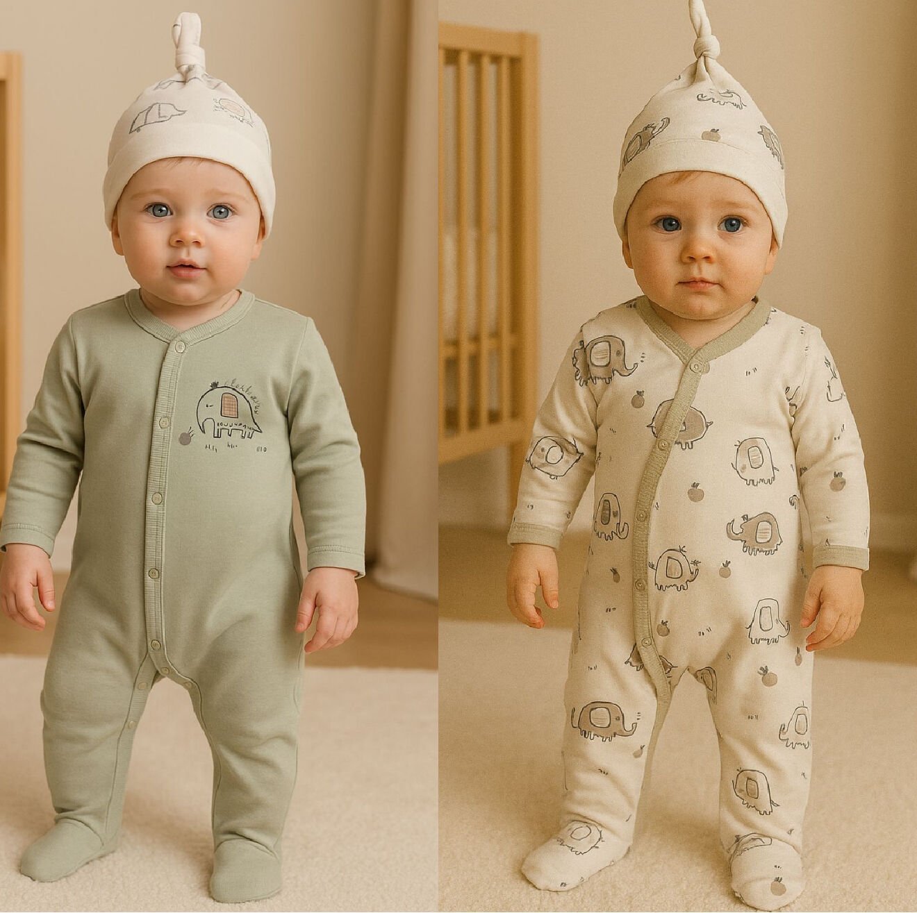 MİNİSSE ERKEK FİL BASKILI 2 Lİ TULUM