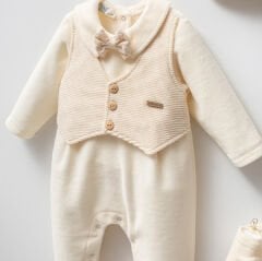 NOYNOY ERKEK TRİKO YELEKLİ KADİFE TULUM TAKIM