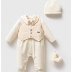 NOYNOY ERKEK TRİKO YELEKLİ KADİFE TULUM TAKIM