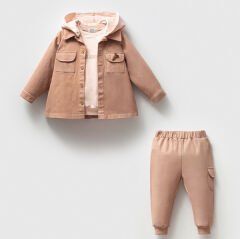 NOYNOY  KAPÜŞONLU CEKETLİ TAKIM