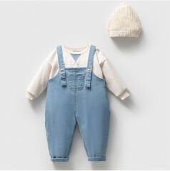 NOYNOY KIZ KOT SALOPETLİ 3 LÜ TAKIM