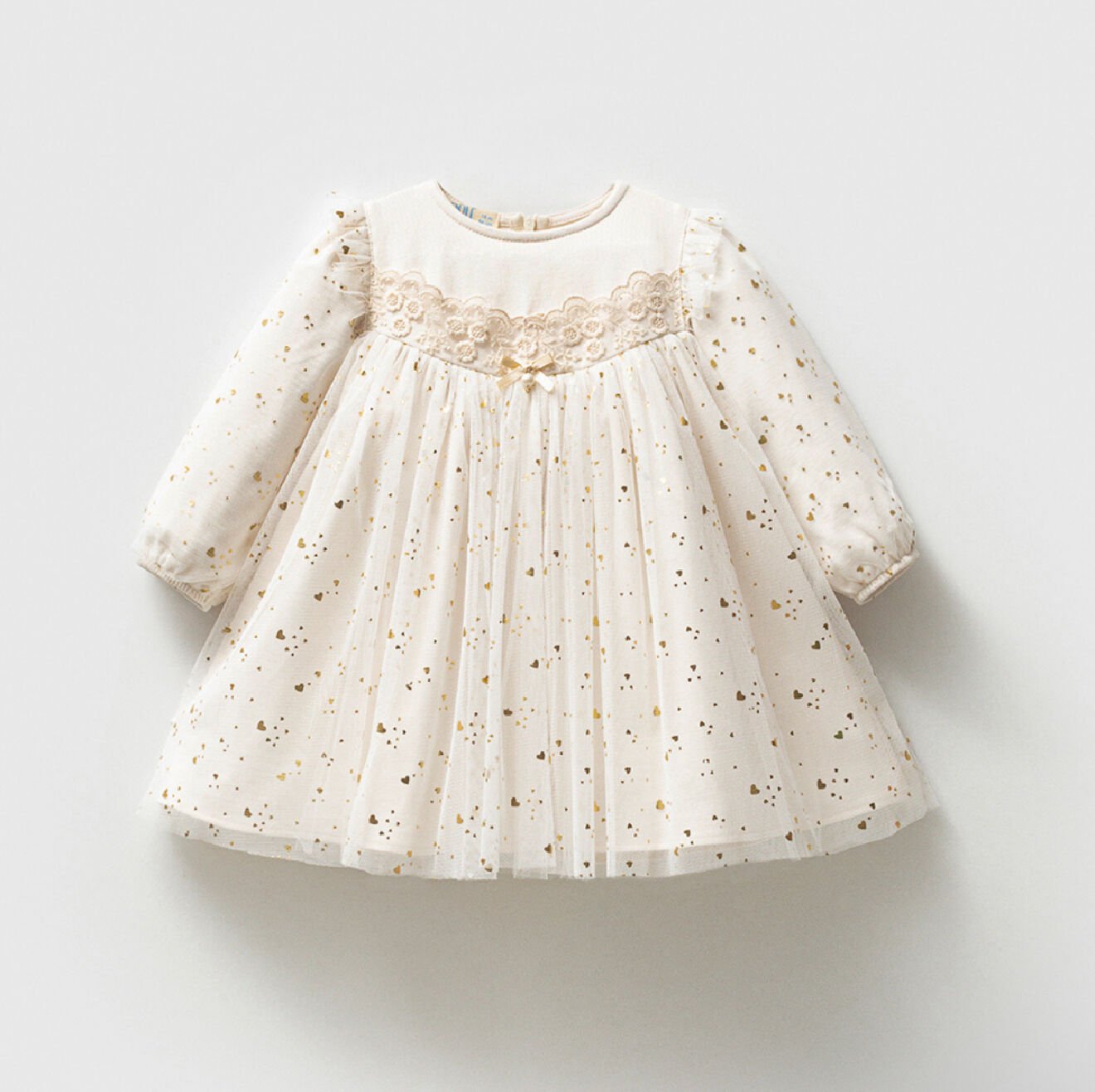 NOYNOY KIZ AY YALDIZLI TÜLLÜ ELBİSE