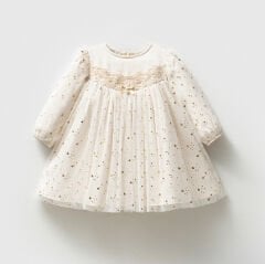 NOYNOY KIZ AY YALDIZLI TÜLLÜ ELBİSE