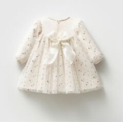 NOYNOY KIZ AY YALDIZLI TÜLLÜ ELBİSE