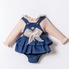 KIZ CUTE BEAR SALOPETLİ TAKIM