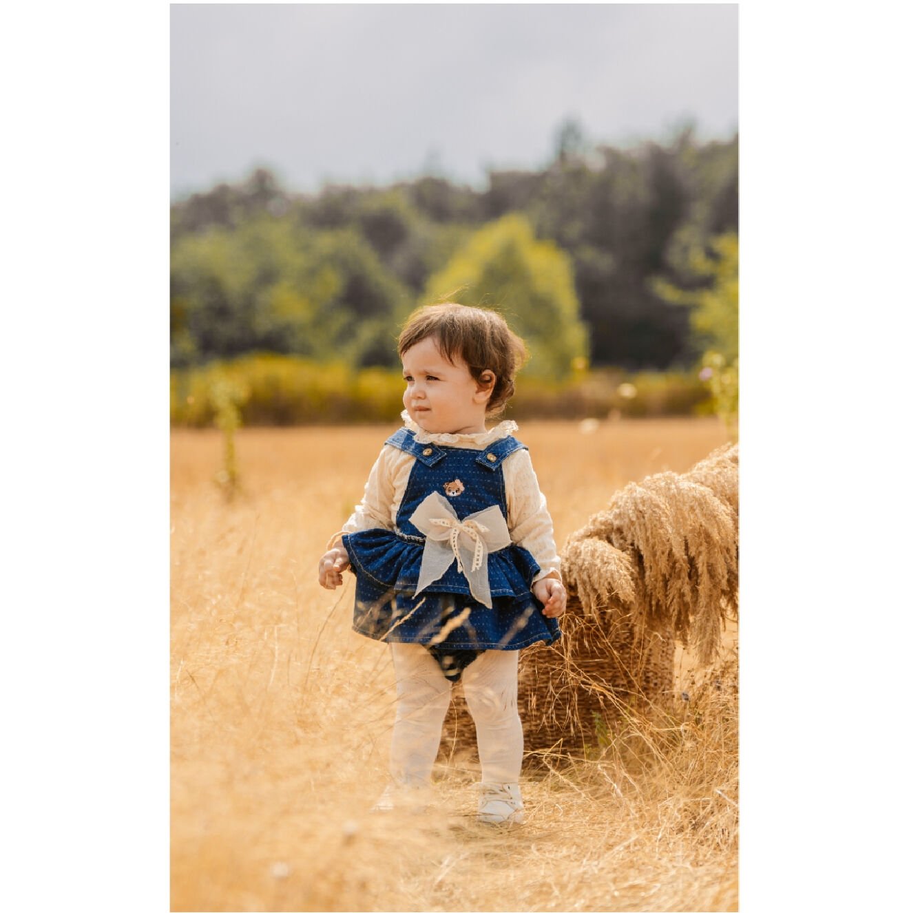 KIZ CUTE BEAR SALOPETLİ TAKIM