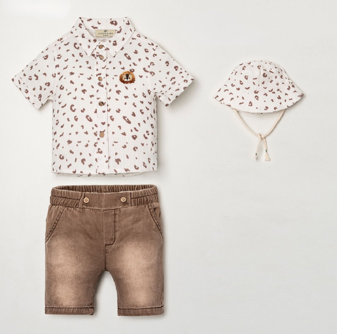 COCOSISS ERKEK  LEOPARLI MUSLİN TAKIM