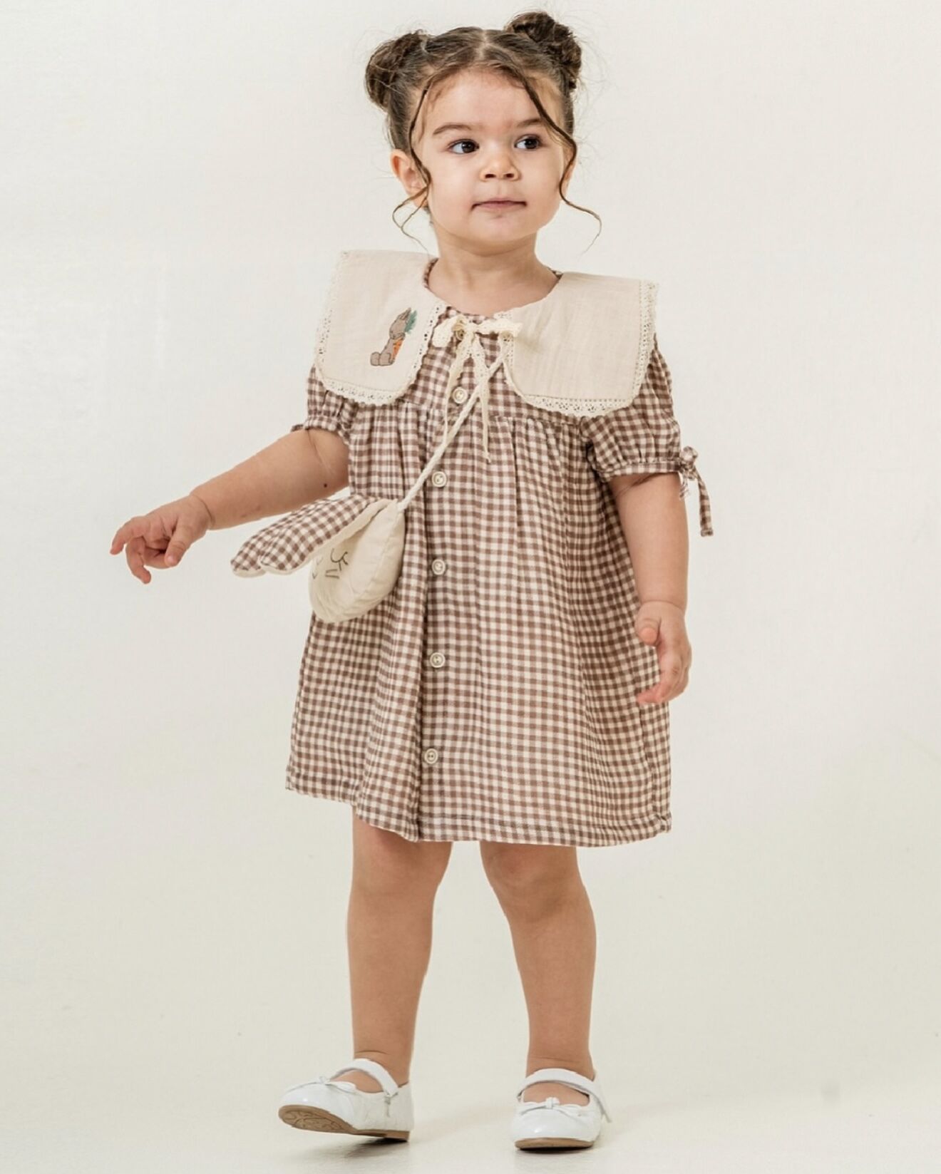 COCOSİSS KIZ ÇANTALI MÜSLİN  ELBİSE