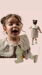 COCOSİSS KIZ ÇANTALI MÜSLİN  ELBİSE