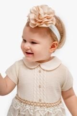 NOYNOY KIZ TRİKOLU GÜPÜR ETEK ELBİSE